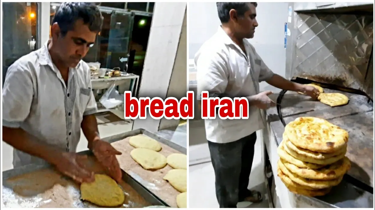 Daily baking of 1000 pieces of Iranian traditional bread only by this man/bread/baking bread 🍞