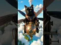 Download Lagu The black cat fly in the sky #ai #cat #aivideo #music #trendingshorts