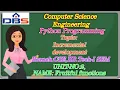 DBS - INCREMENTAL DEVELOPMENT UNIT-2 FRUITFUL FUNCTIONS CSE II YEAR-1st SEM PYTHON PROGRAMMING