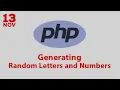 How to generate random letters and numbers in PHP