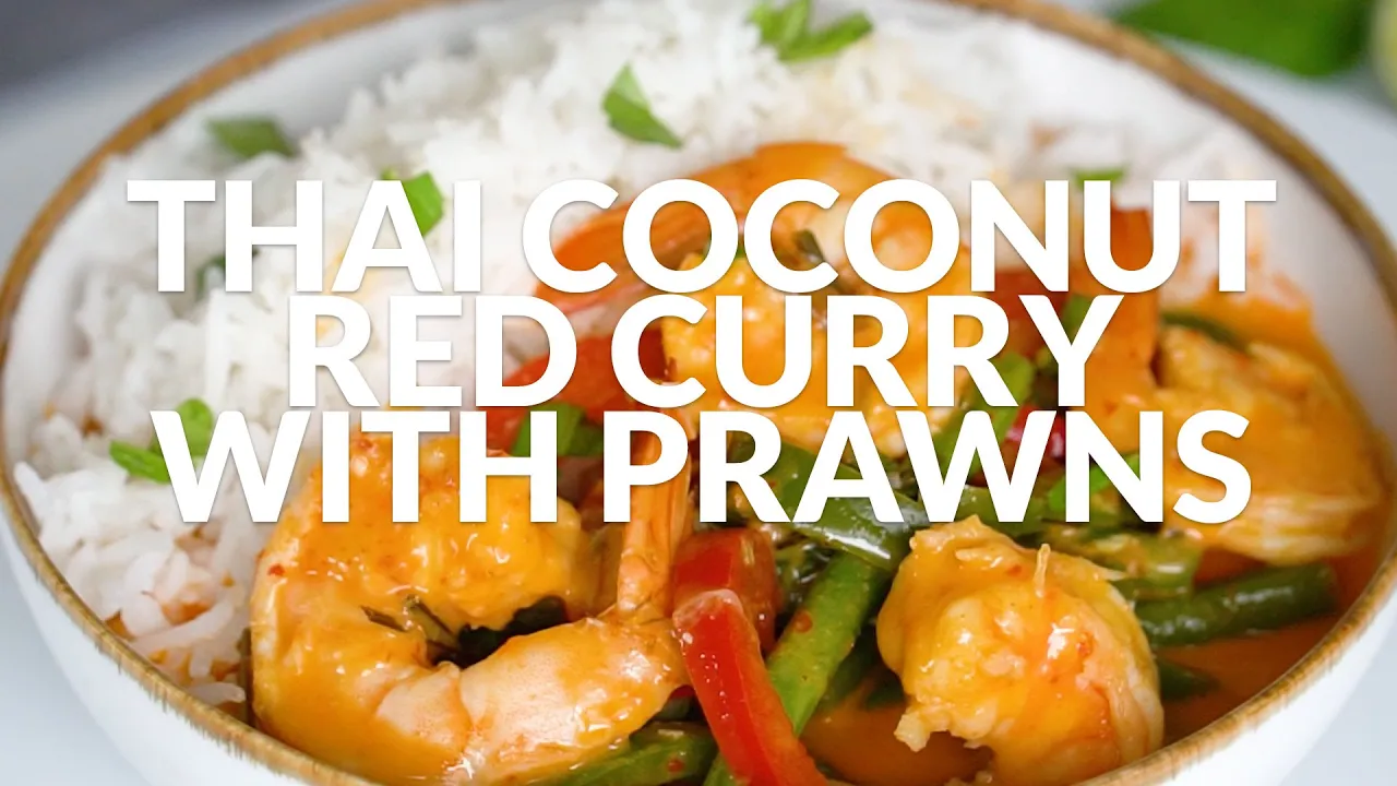 Thai Coconut Red Curry with Prawns