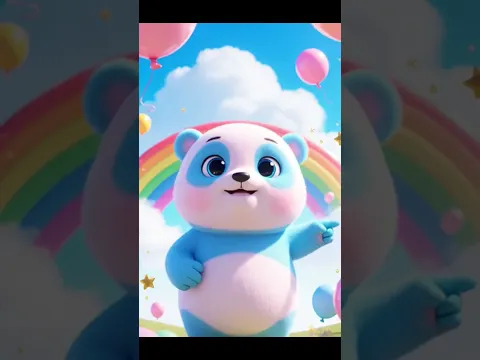 Cute Baby Panda Playing and Dancing ππΌπ #babypanda #cute #instalegends #cartoon #rainbow