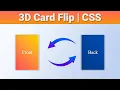 Create a STUNNING 3D Card Flip with Pure CSS Step by Step Tutorial