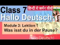 Hallo Deutsch Class 7 Module 3 - Lektion 1 Was isst du in der Pause
