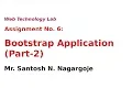 Web Technology Lab Assignment No 6 Login Registration Form using Bootstrap Framework Part-2