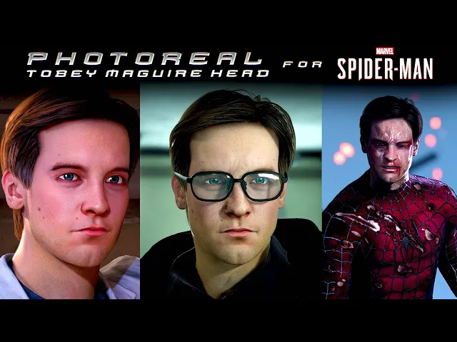 Photoreal Tobey Maguire Head Replacer (RAIMI STYLE Cinematic Showcase)  - Marvel’s Spider Man PC Mod