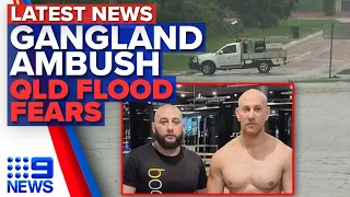gangland shooting at sydney gym queensland hit with heavy rain 9 news australia
