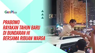 Presiden Prabowo Subianto Sambut Tahun Baru 2025 dengan Antusias di Bundaran HI