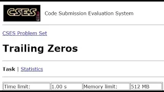 Trailing Zeros - CSES Introductory Problems