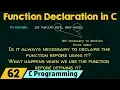 Function Declaration in C