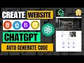Create Website with ChatGPT HTML CSS JavaScript Bootstrap Auto Code Generated