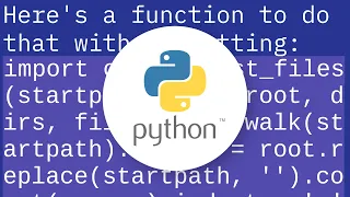 List directory tree structure in python