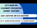 DSA Day 3 Solving LeetCode Problem - Maximum Subarray