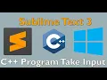 Sublime Text 3 C Input