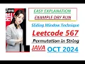 Permutation in String Leetcode 567 Sliding Window 2 Approaches Java Code Developer Coder