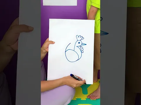 🐓🎶 Turn Number 6 Into a Rooster! Fun Drawing Rhyme for Kids ✍️ #shorts