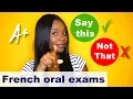 French Oral Exam Improve your vocabulary with 10 words only Grade saver
