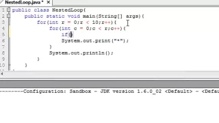 Nested for loop - Java