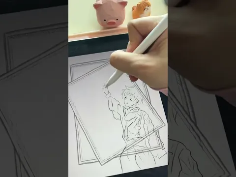 Drawing a dreamy manga illustration on iPad