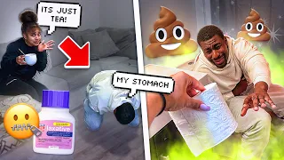 extreme laxative prank on boyfriend gets messy 