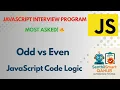 Odd or Even Number Program in JavaScript
