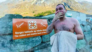 Jeg badet på Norges minste og kaldeste strand