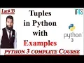 Python Tutorial in Urdu Hindi Tuples in Python Tuples Uses and Examples in Python