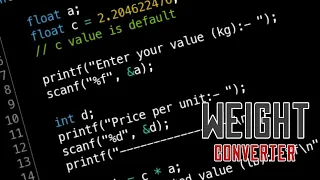 Simple Weight Converter Project using C Programming