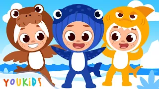 Animal Costume Surprise! 🦒✨ Finger Family Song | Nursery Rhymes | YouKids