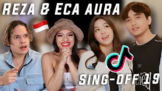 Download How is she not a SINGER! Waleska \u0026 Efra react to SING OFF TIKTOK SONGS PART 19| Reza vs ECA AURA MP3