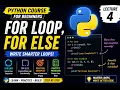 Python For Loop For Else Python Course Lecture 4