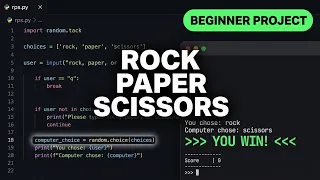 Python Project Rock Paper Scissors Game Beginner Tutorial 2026