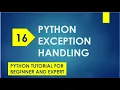 python exception handling python exception tutorial python errors exceptions python tutorial