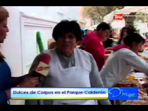 Dulces de Corpus en el parque Calderón