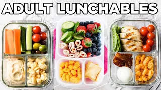 Healthy High-Protein Adult Lunchables for Work Office Lunch Ideas by MOMables