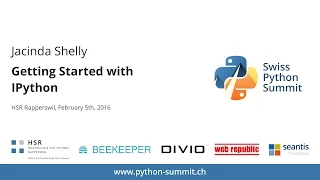 Jacinda Shelly - Getting Started with IPython