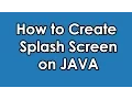 JAVA Create Splash Screen source on description