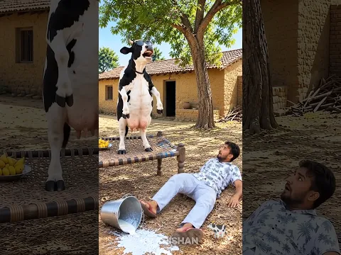The Monkey Stole the Banana, and the Cow Beat Up the Boy 😂🐒🐄