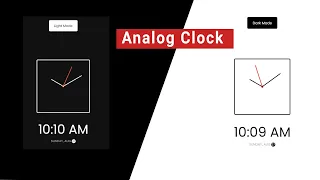 Analog Clock Using HTML CSS and JavaScript