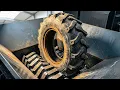 Giant Tyre vs Industrial Shredder Extreme Metal Shredder