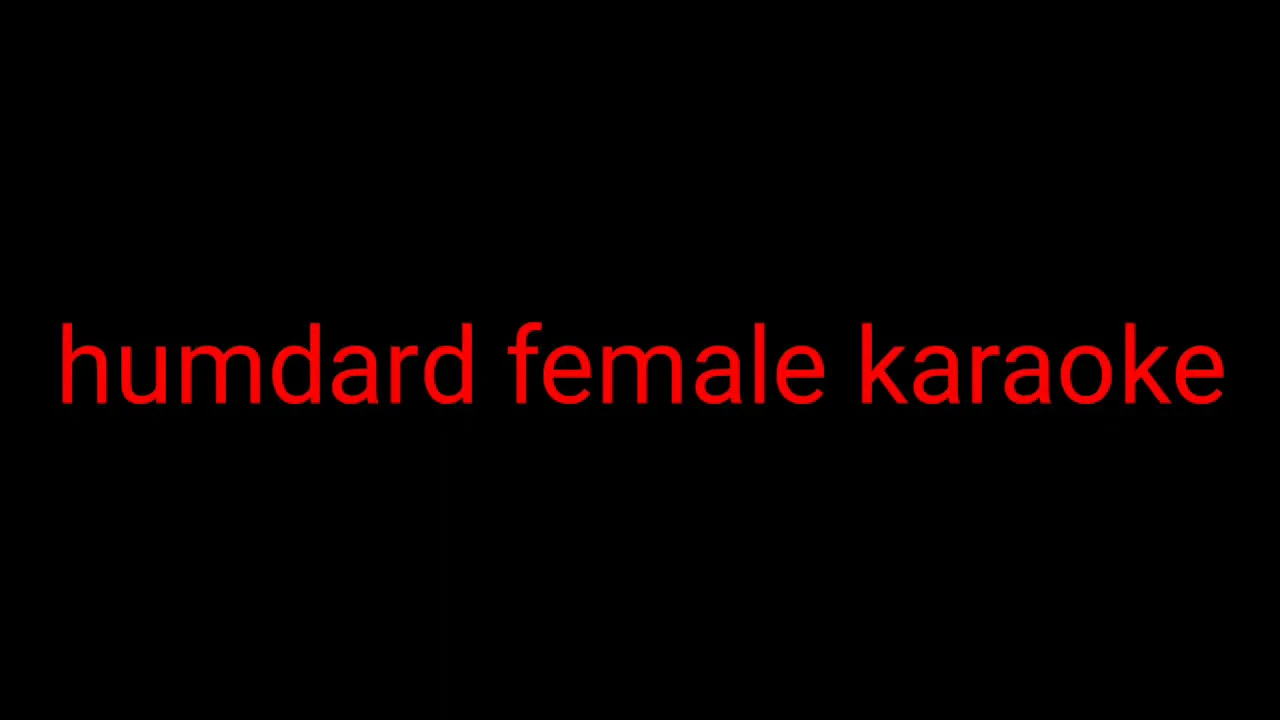 hamdard female version karaoke