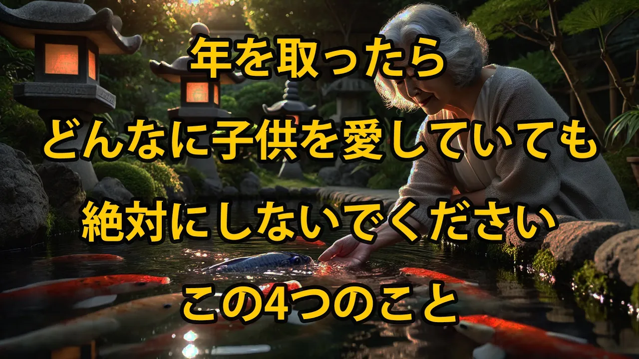 Outline Video 年を取ったら、どんなに子供を愛していても、決してこの4つのことをしてはいけません