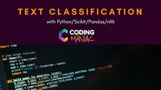 Machine Learning - Text Classification with Python nltk Scikit Pandas