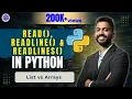 Lec-44 read readline readlines in Python Python for Beginners