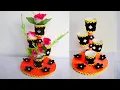 Paper Cup Organizer cum Flower Vase Craft Best Out of Waste Idea