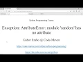 AttributeError module has no attribute