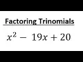 Factoring a Trinomial Ex 3 Prime Example Unfactorable