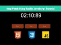Create STOPWATCH using HTML CSS Vanilla JavaScript tutorial JavaScript beginners project