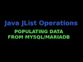 Populating Java JList from databases