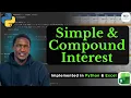 Simple Compound Interest Explained with Implementation in Excel Python